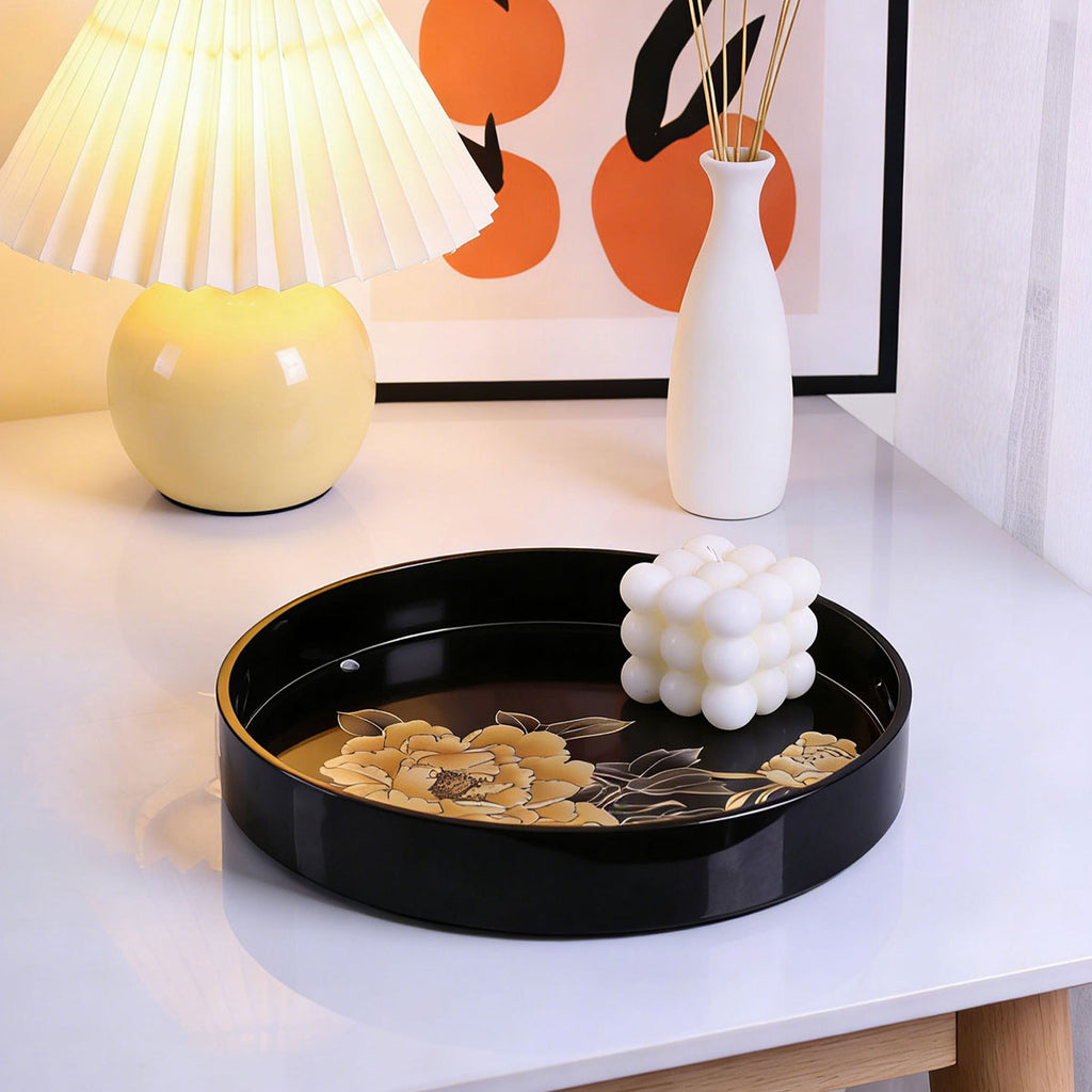 Black Lacquer Heavenly Fragrance · Light Luxury Serving Tray