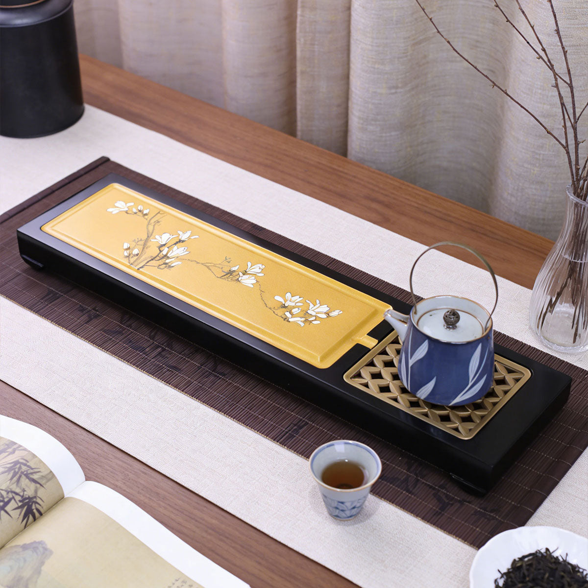 Yellow Robe Jade Charm · Light Luxury Tea Tray