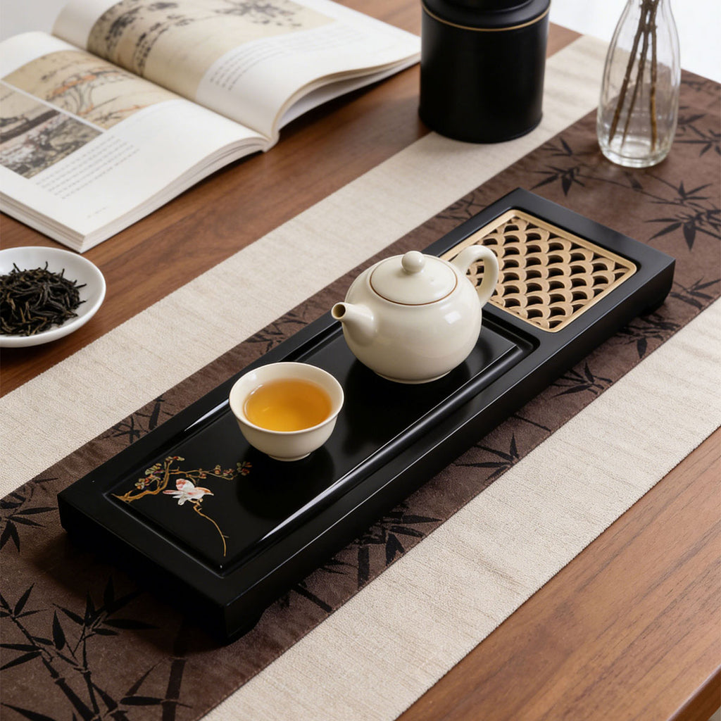 Black-Glazed Joyful Branches · Prosperity Tea Tray