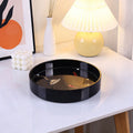 Black Lacquer Lotus Play · Elegant Serving Tray
