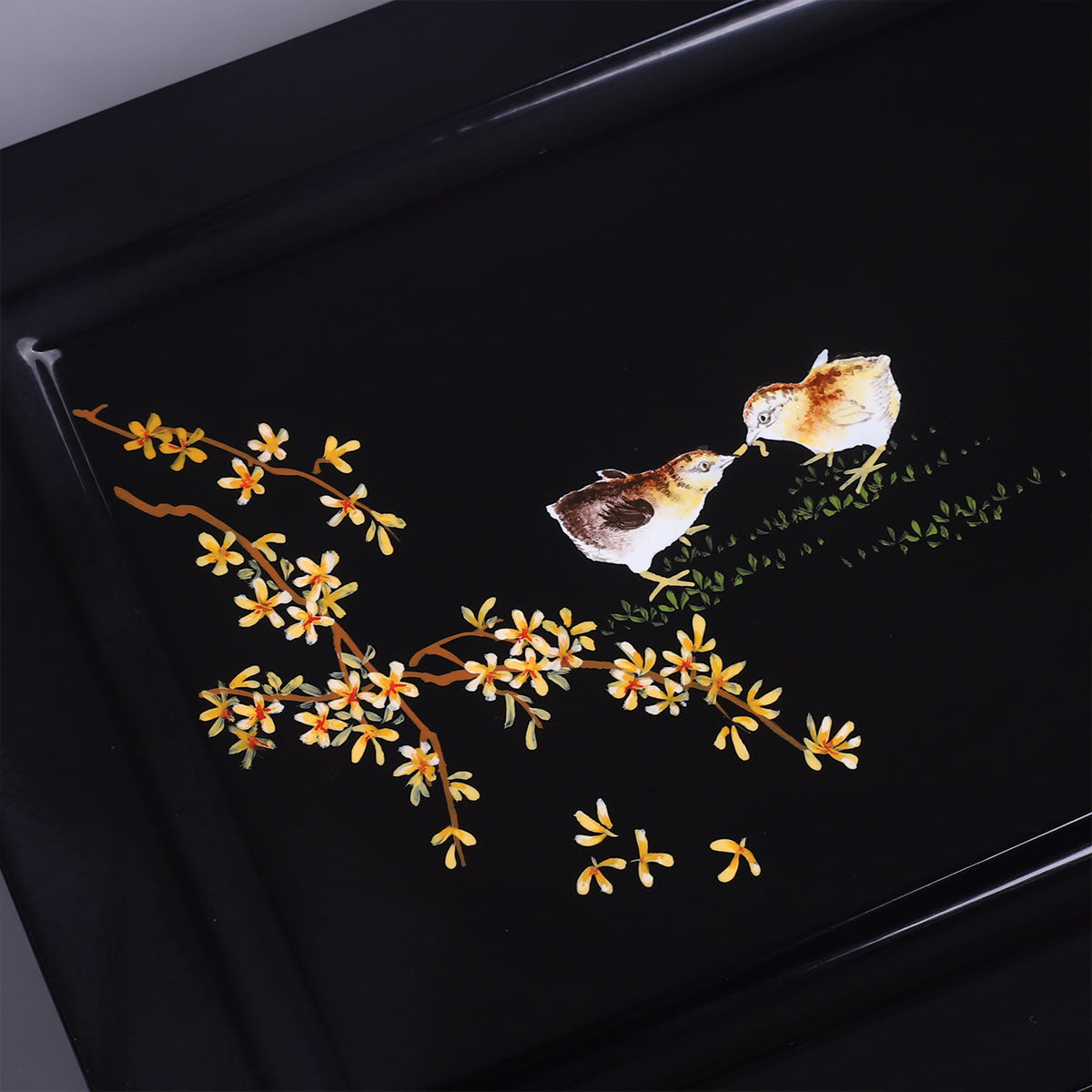 Black-Glazed Joyful Branches · Prosperity Tea Tray