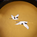 Gold-Glazed Twin Cranes · Elegant Serving Tray