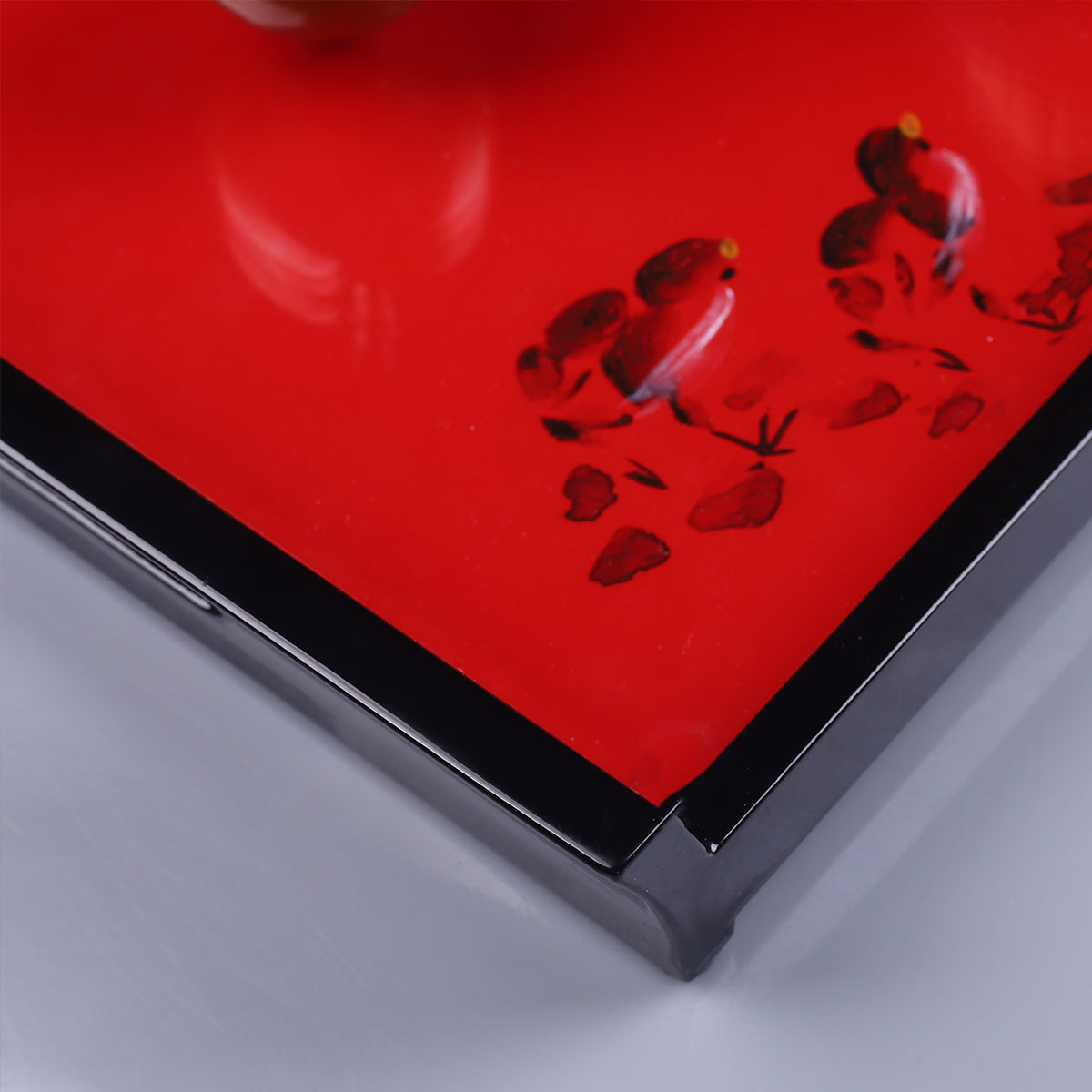 Vermilion Ink Grapes · Rectangular Serving Tray