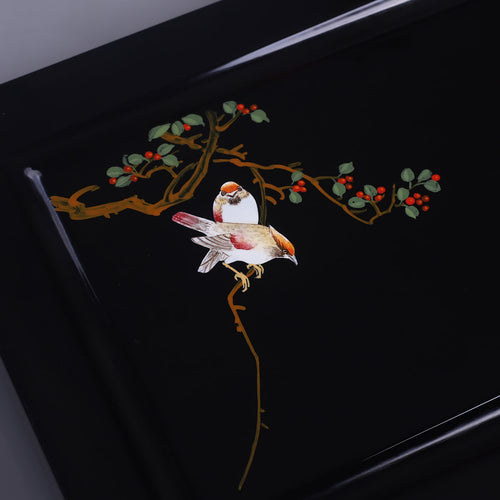 Black-Glazed Joyful Branches · Prosperity Tea Tray