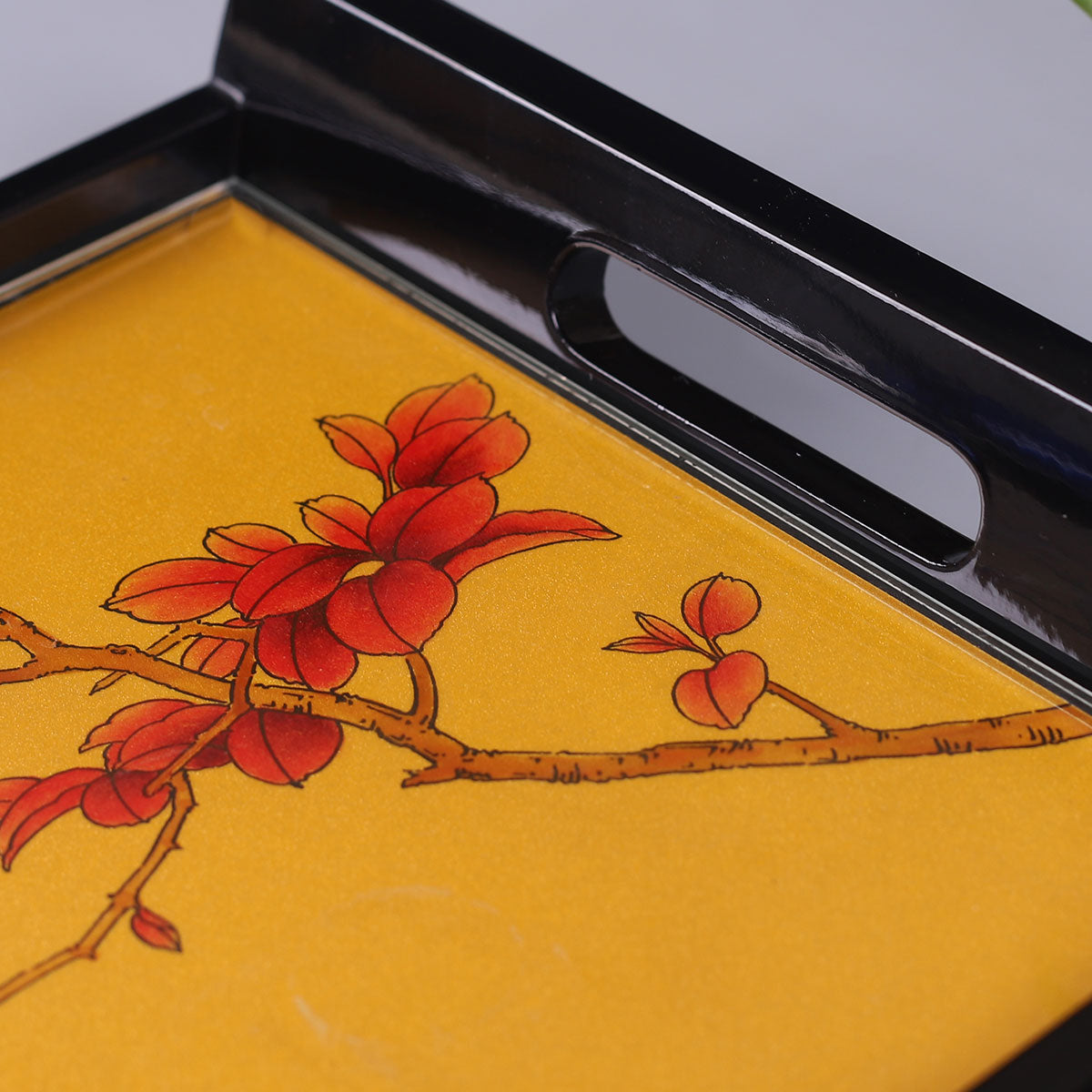 Vermilion Magnolia · Rectangular Serving Tray